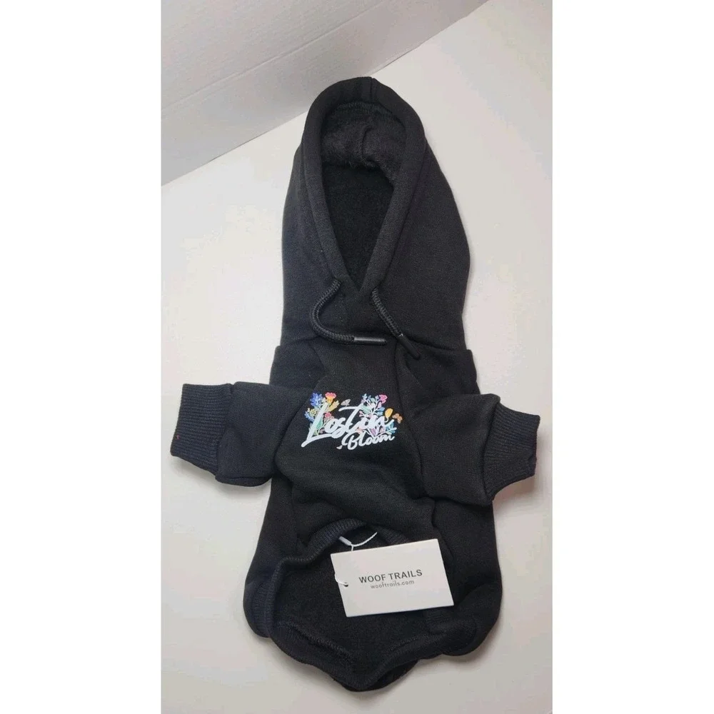 Blooming Teddy Dog Hoodie, Extra Warm Fleece Lining Stretchy Fit (Small) New